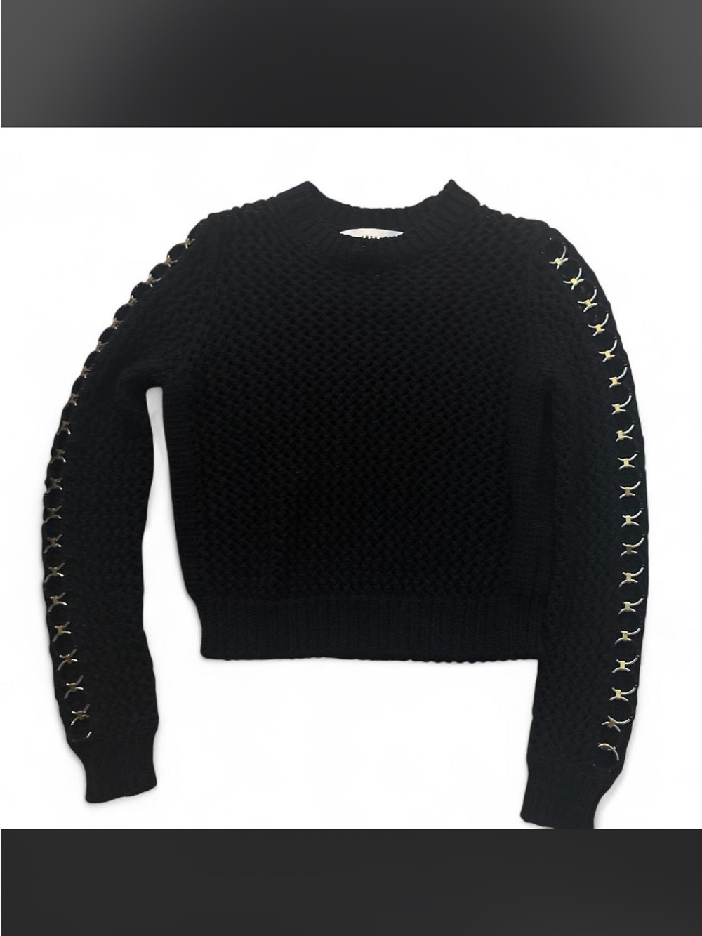 Derek lam 10 crosby knit sweater with metal arm detailing
